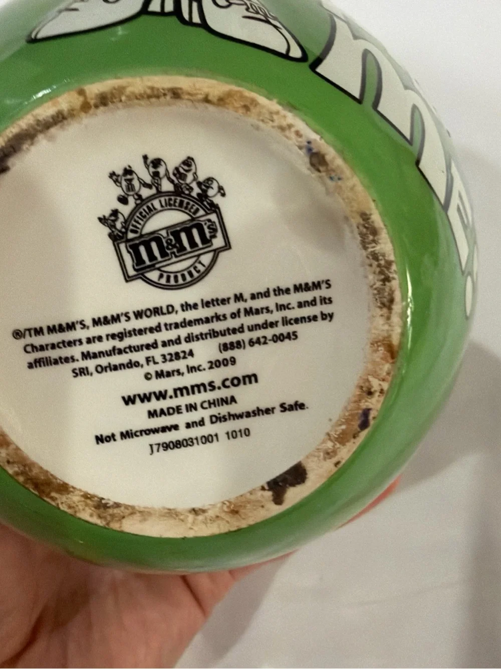 M&M'S Green Character Ceramic Candy Jar with Lid